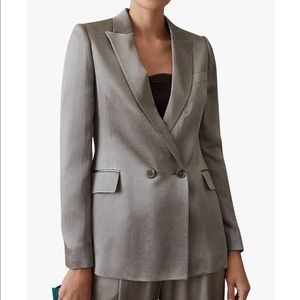 NWT Reiss Aria silky metallic blazer